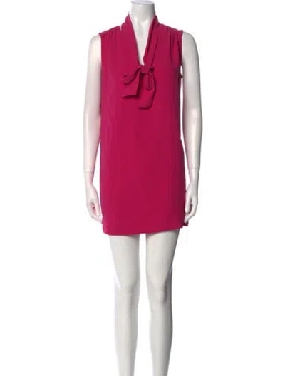 Pre-owned Zapa Paris V-neck Mini Dress In Pink