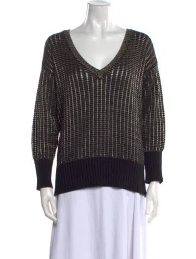 Pre-owned Zapa Paris V-neck Sweater In Black