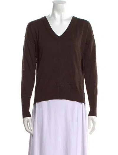 Pre-owned Zapa Paris V-neck Sweater W/ Tags In Brown