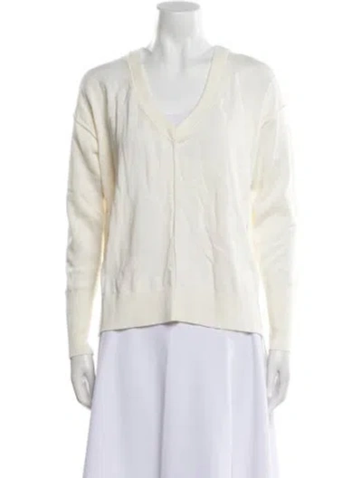 Pre-owned Zapa Paris V-neck Sweater W/ Tags In Neutral
