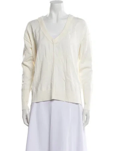 Pre-owned Zapa Paris V-neck Sweater W/ Tags In Neutral