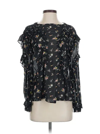 Pre-owned Zara 3/4 Sleeve Blouse In Black