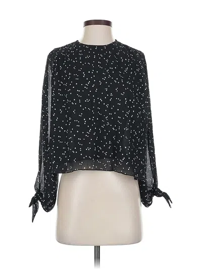 Pre-owned Zara 3/4 Sleeve Blouse In Black