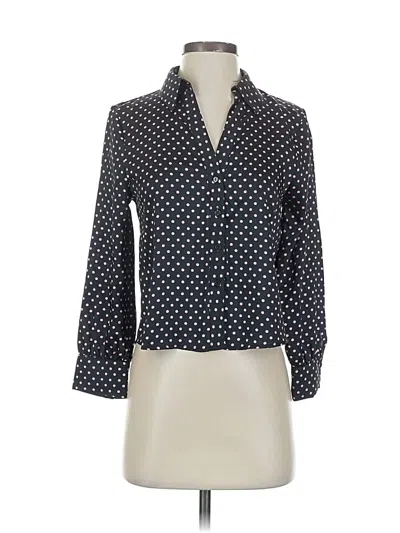 Pre-owned Zara 3/4 Sleeve Blouse In Black