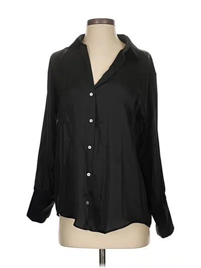 Pre-owned Zara 3/4 Sleeve Blouse In Black