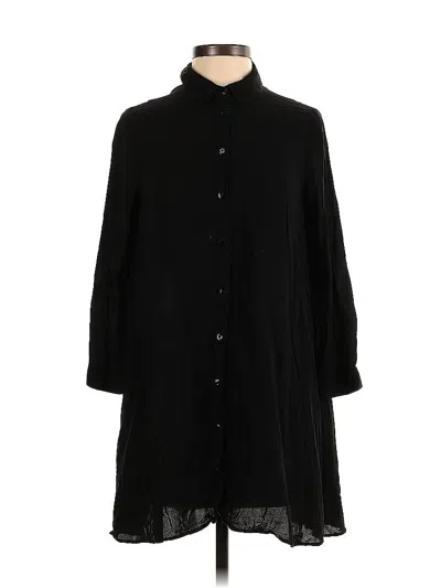 Pre-owned Zara 3/4 Sleeve Blouse In Black