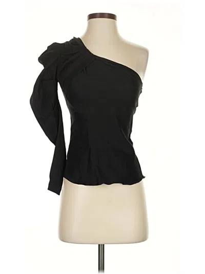 Pre-owned Zara 3/4 Sleeve Blouse In Black