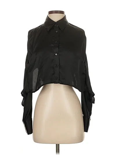Pre-owned Zara 3/4 Sleeve Blouse In Black