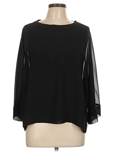 Pre-owned Zara 3/4 Sleeve Blouse In Black