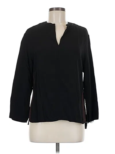 Pre-owned Zara 3/4 Sleeve Blouse In Black