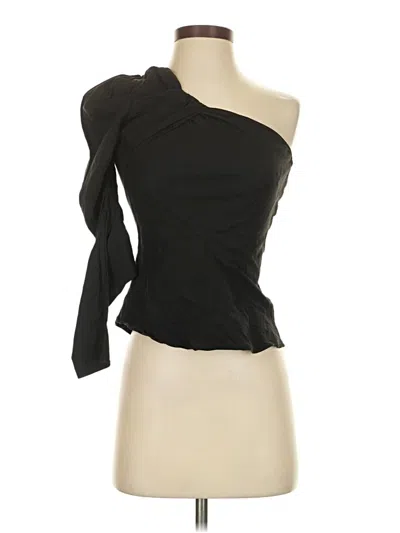 Pre-owned Zara 3/4 Sleeve Blouse In Black