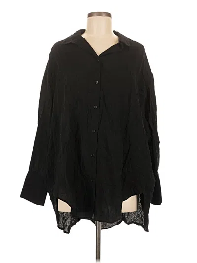 Pre-owned Zara 3/4 Sleeve Blouse In Black