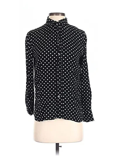Pre-owned Zara 3/4 Sleeve Blouse In Black