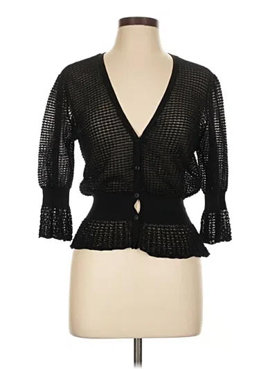 Pre-owned Zara 3/4 Sleeve Blouse In Black