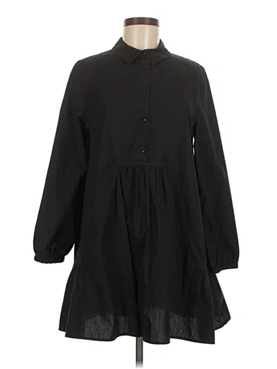 Pre-owned Zara 3/4 Sleeve Blouse In Black