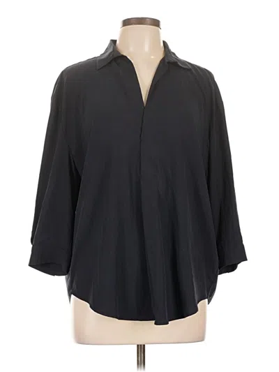 Pre-owned Zara 3/4 Sleeve Blouse In Black