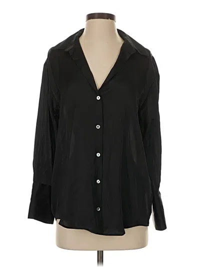 Pre-owned Zara 3/4 Sleeve Blouse In Black