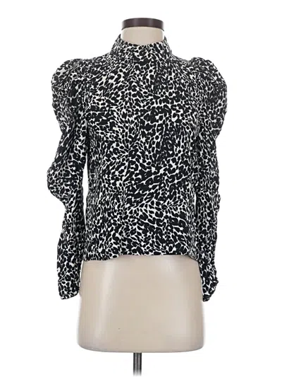 Pre-owned Zara 3/4 Sleeve Blouse In Black