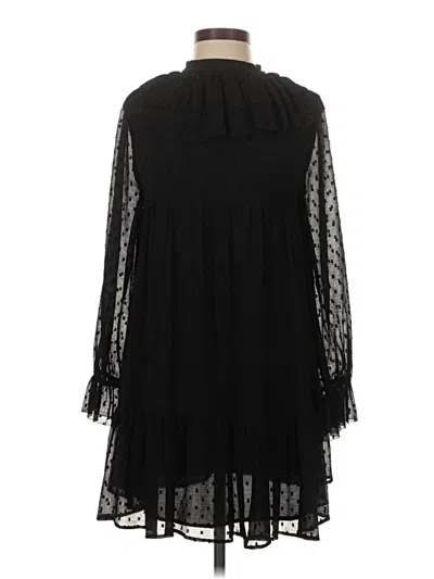 Pre-owned Zara 3/4 Sleeve Blouse In Black