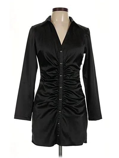 Pre-owned Zara 3/4 Sleeve Blouse In Black