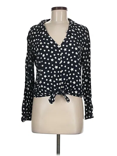 Pre-owned Zara 3/4 Sleeve Blouse In Black