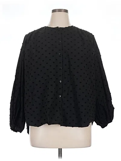 Zara 3/4 Sleeve Blouse In Black
