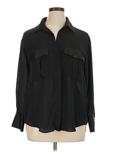 Pre-owned Zara 3/4 Sleeve Blouse In Black