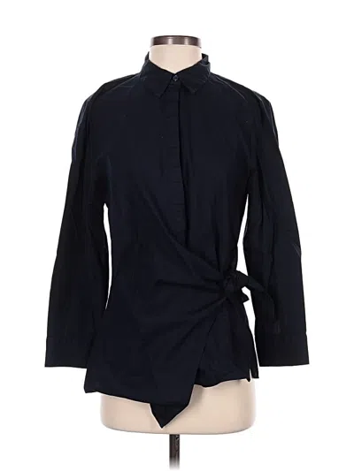 Pre-owned Zara 3/4 Sleeve Blouse In Black