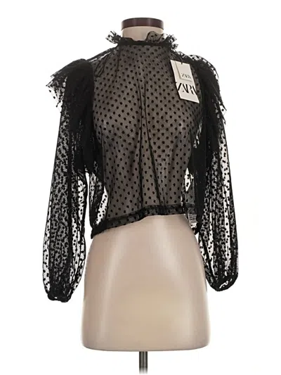 Zara 3/4 Sleeve Blouse In Black