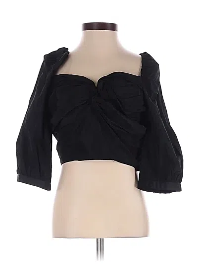 Zara 3/4 Sleeve Blouse In Black