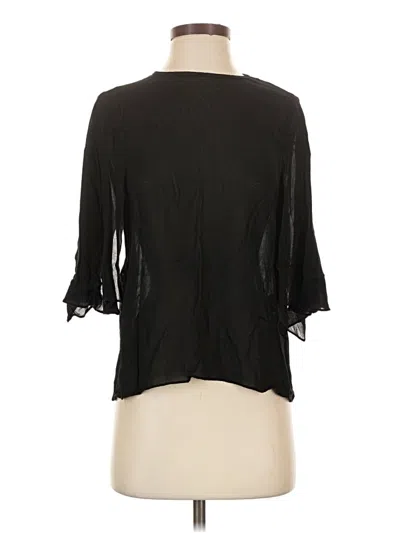 Zara 3/4 Sleeve Blouse In Black