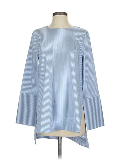 Pre-owned Zara 3/4 Sleeve Blouse In Blue