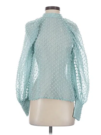 Pre-owned Zara 3/4 Sleeve Blouse In Blue
