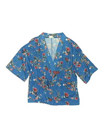 Pre-owned Zara Kids' 3/4 Sleeve Blouse In Blue