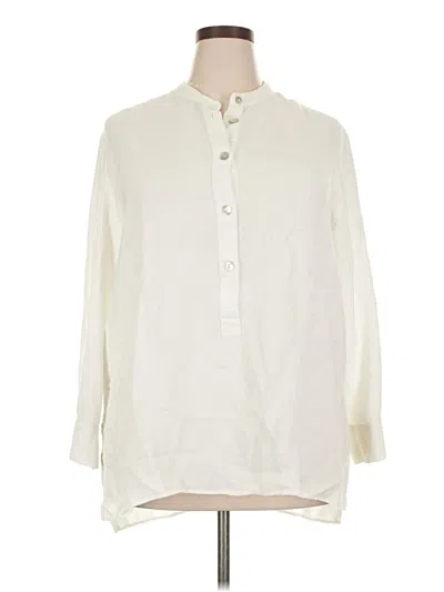 Pre-owned Zara 3/4 Sleeve Blouse In Ivory