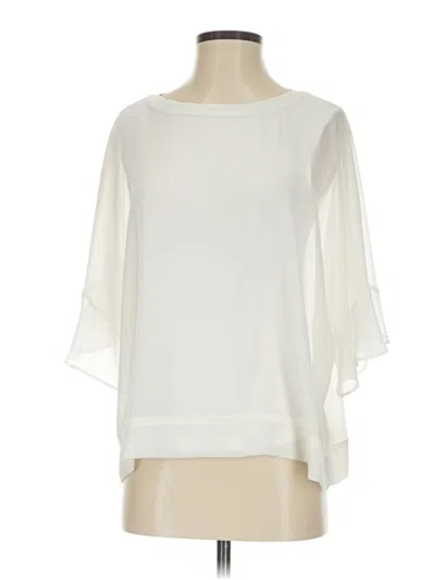 Pre-owned Zara 3/4 Sleeve Blouse In Ivory
