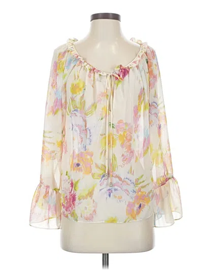 Pre-owned Zara 3/4 Sleeve Blouse In Ivory