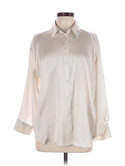 Pre-owned Zara 3/4 Sleeve Blouse In Ivory