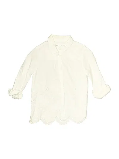 Pre-owned Zara Kids' 3/4 Sleeve Blouse In Ivory