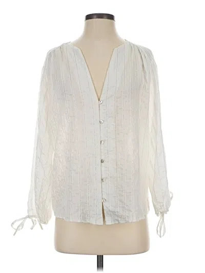 Pre-owned Zara 3/4 Sleeve Blouse In Ivory