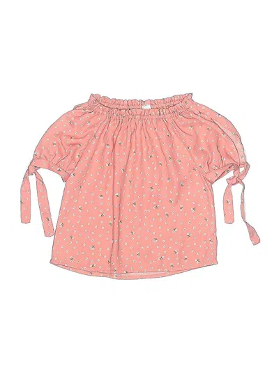 Pre-owned Zara Kids' 3/4 Sleeve Blouse In Pink