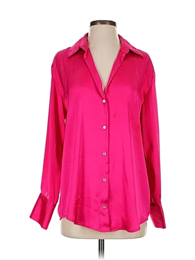 Pre-owned Zara 3/4 Sleeve Blouse In Pink