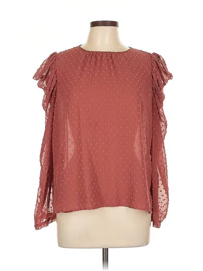 Pre-owned Zara 3/4 Sleeve Blouse In Pink