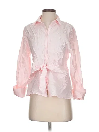 Pre-owned Zara 3/4 Sleeve Blouse In Pink
