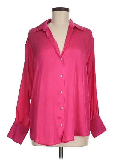 Pre-owned Zara 3/4 Sleeve Blouse In Pink