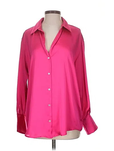 Pre-owned Zara 3/4 Sleeve Blouse In Pink