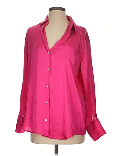 Pre-owned Zara 3/4 Sleeve Blouse In Pink