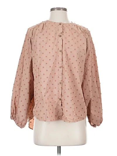 Pre-owned Zara 3/4 Sleeve Blouse In Pink