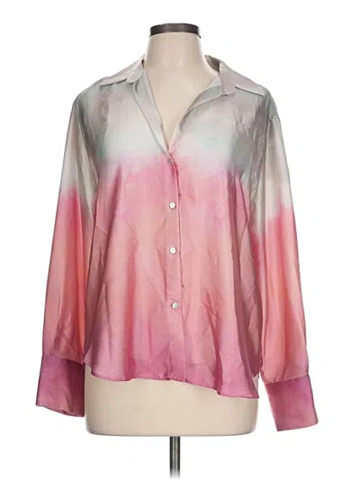Pre-owned Zara 3/4 Sleeve Blouse In Pink