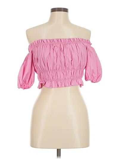 Pre-owned Zara 3/4 Sleeve Blouse In Pink